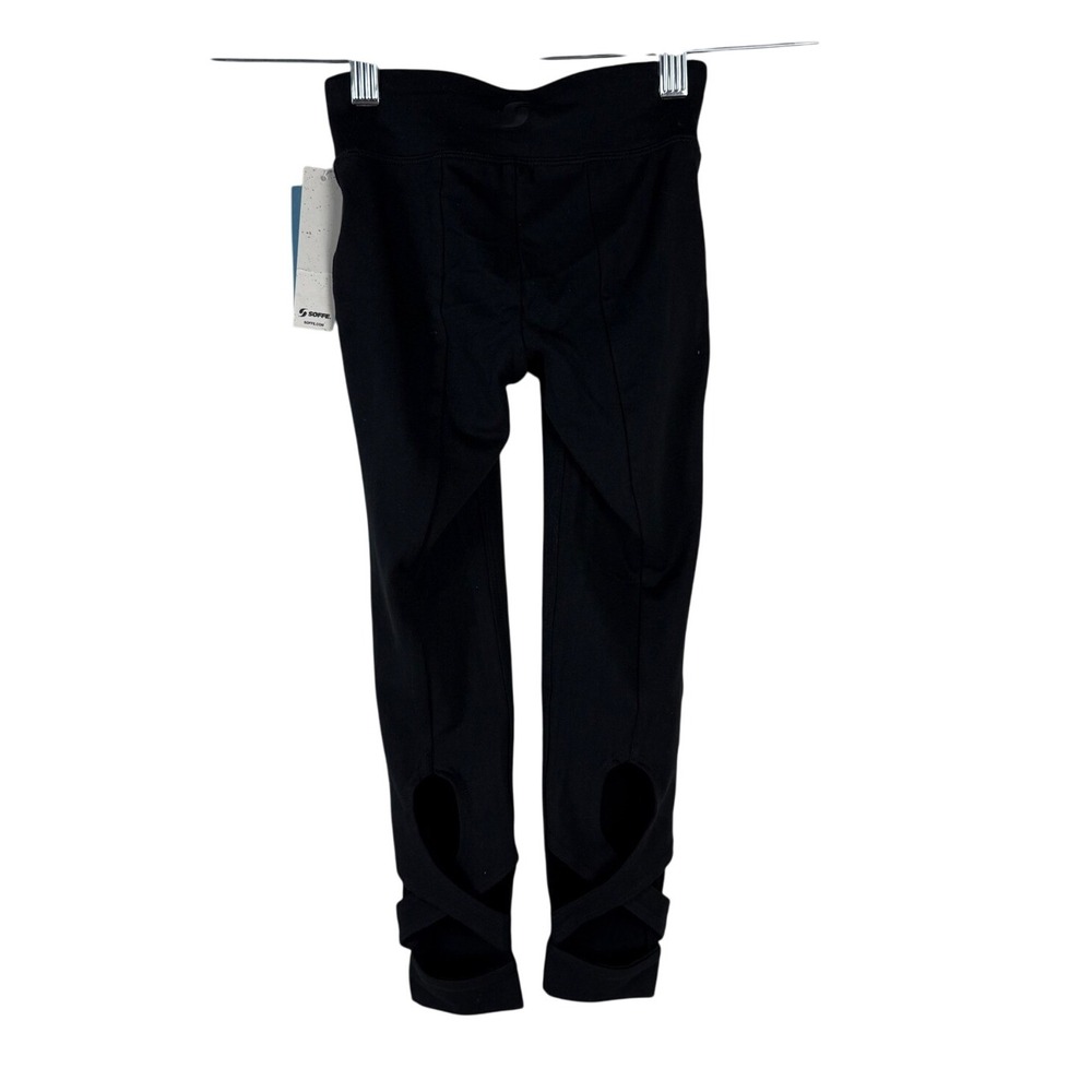 Soffe Girls XS 5-6 Wrap Leggings Black‎ Athletic Pants 1239G Kids Youth NWT